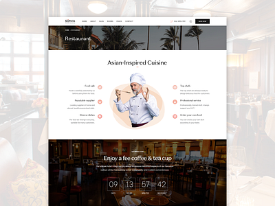 Page Restaurant for Hotel Booking