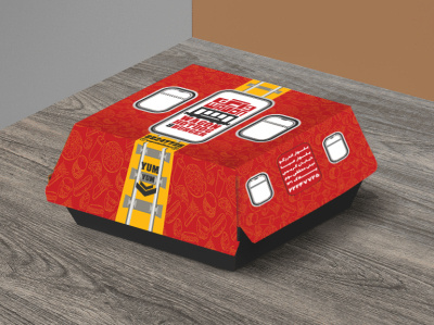 Pizza Wagon burger box design