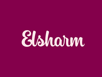 Elsharm handmade lettering letters logo logodesign logotype
