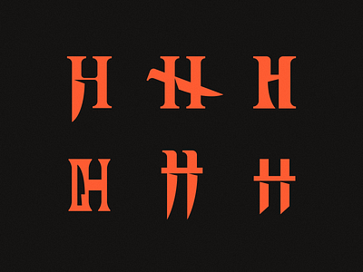 H - Horror dagger h horror icon knife letter logo logodesign logotype mark sign symbol
