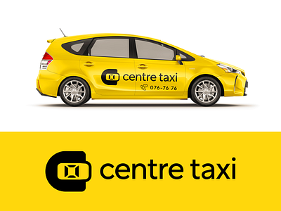 centre taxi c car centre delivery icon letter logo logodesign logotype monogram sign symbol taxi