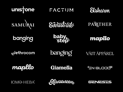 18 wordmarks design font letter lettering letters logo logodesign logotype type typedesign wordmarks
