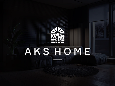AKS HOME emblem furniture home icon logo logodesign logotype mark monogram sign symbol