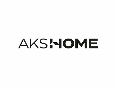 AKS HOME home house icon letter lettering logo logodesign logotype monogram roof sign typography wordmark