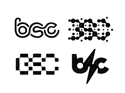 BSC sketches lettering logo logodesign logotype monogram set technology typography wordmarks