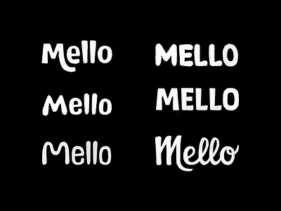 Mello wordmark sketch font letter lettering logo logodesign logotype sketch typography wordmark wordmarks