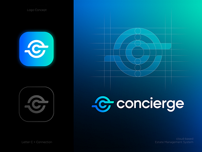 Concierge Final Logo Design app blockchain c coins connection finance icon letter logo logodesign logotype loop money monogram payment retail sign software symbol