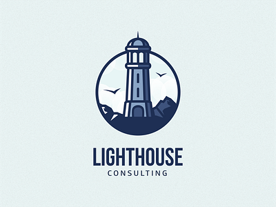 Llighthouse consulting icon lighthouse logo sign