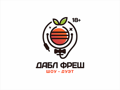 Дабл Фреш double fresh icon logo microphone orange show sign