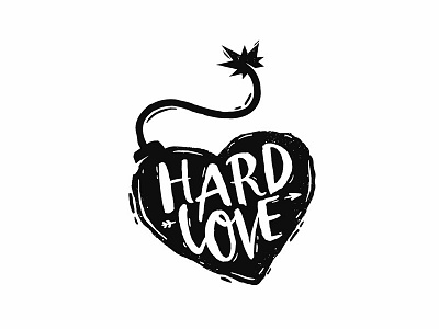 HardLove arrow bomb fun hard icon logo love sign