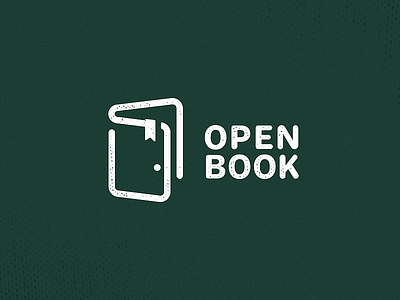 Open Book book door icon information inspiration knowledge logo open sign way