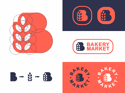 Bakery Market bakery bread icon loaf logo rome shop sign