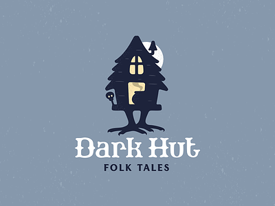Durk Hut babayaga dark folktales forest hut logo moon mystic night witch woods