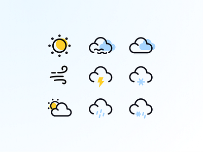 Icon Practice-weather icon design icon ui ui practice ux