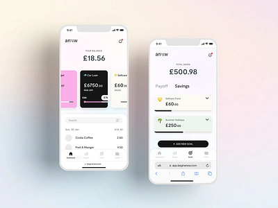 Anew - AI Debt & Budgeting Web App - Mobile app application assistant bank banking budget budgeting dashboard debt finance fintech ios mobile mobile ui safari savings spending ui ux