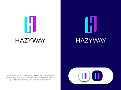 HAZYWAY LOGO DESIGN adobeillustration behance logo branding dribble logo graphic designing h logo design hazyway logo design instagram logo logo designer logo designing logo level logo taha logobrainy logofolio logos logotaha mobile industry logo monogram logo taha logo instagram vector