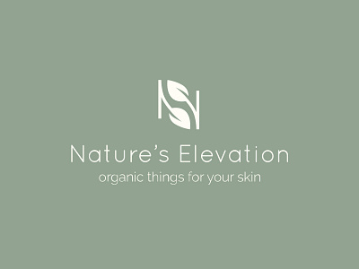 Nature's Elevation beauty branding care cosmetics design leaf letter logo logo design logodesign logotype n letter organic skin skincare