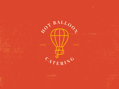 Balloon Catering air balloon catering dailylogochallenge food logo pot vintage