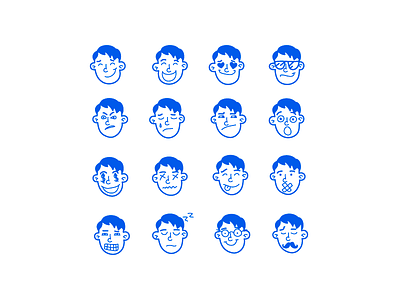 Just for fun avatar boy cartoon characters doodle emoji emoticon emotions illustration man people sticker