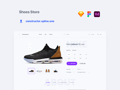 Shoes Store by Spline.One on Dribbble