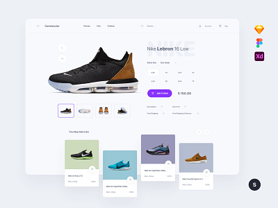 Shoes Store adobe xd download figma interface kit sketch template ui kit