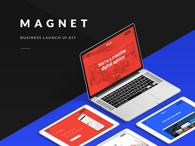 Magnet UI Kit landing landing page psd site ui ui kit ux web