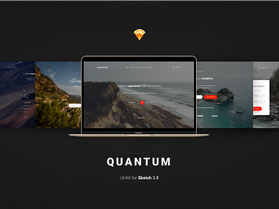 Quantum UI kit for Sketch landing pages sketch ui kit