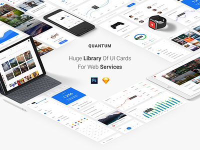 Quantum UI Kit quantum ui cards ui kit ux