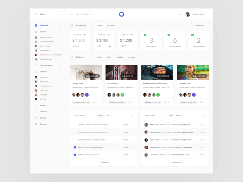 Projects Application 1 interface project sketch ui ui kit ux web