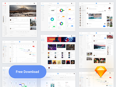 Free 8 Interfaces download free kit sketch ui kit update web interface