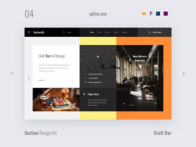 04 Bar, Section Design Kit adobe xd dailyui donwload figma inspiration interface kit landing page photoshop psd site sketch symbols template ui ui blocks uikit ux web webdesigner
