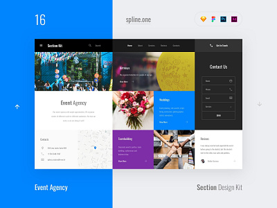 16 Ivent Agency, Section Design Kit