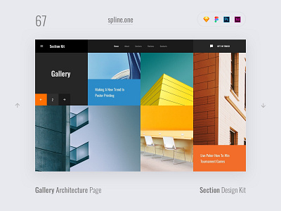 67 Gallery, Section Design Kit adobe xd dailyui donwload figma inspiration interface kit landing page photoshop psd site sketch symbols template ui ui blocks uikit ux web webdesigner