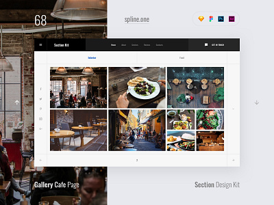 68 Gallery, Section Design Kit adobe xd dailyui donwload figma inspiration interface kit landing page photoshop psd site sketch symbols template ui ui blocks uikit ux web webdesigner