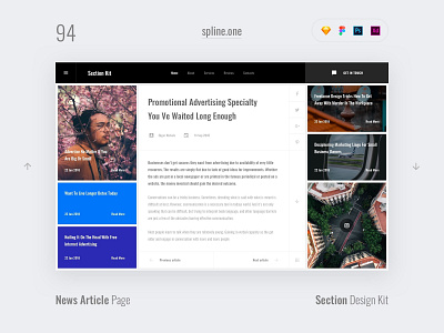 94 Blogs, Section Design Kit adobe xd dailyui donwload figma inspiration interface kit landing page photoshop psd site sketch symbols template ui ui blocks uikit ux web webdesigner