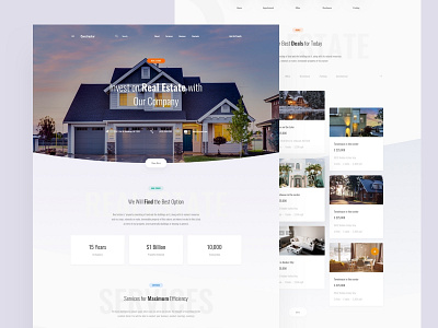 Real Estate Template adobe xd interface kit landing page psd sketch symbols template ui ui blocks ui kit ux web