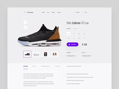 Product Page commerce ecommerce ui ux web