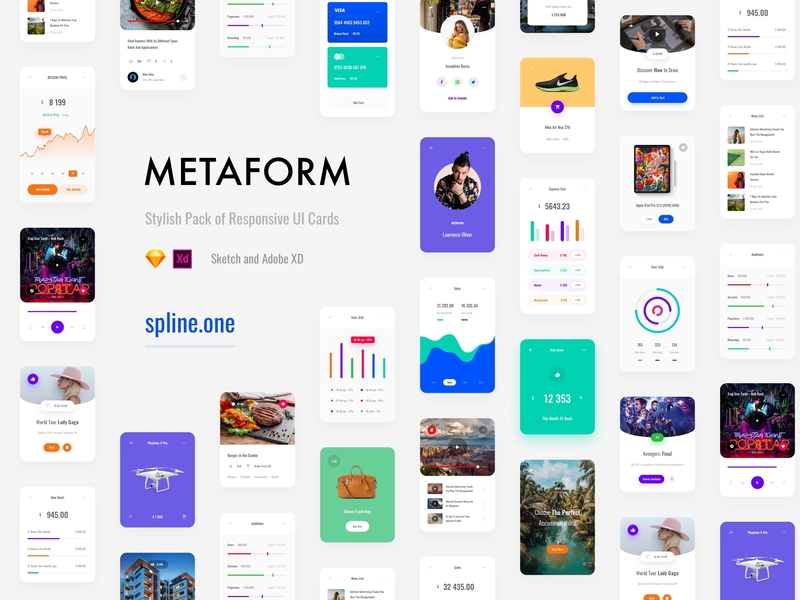 Metaform Responsive Ui Kit By Splineone On Dribbble