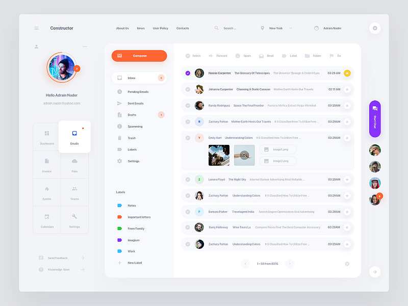 Mail App Concept by Spline.One on Dribbble