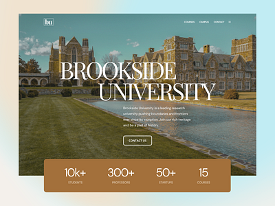 University Template Landing Page Design creative design landing page nocode ui
