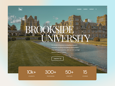 University Template Landing Page Design