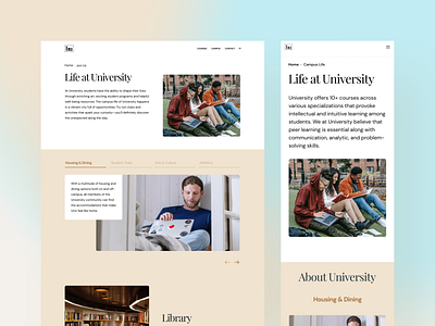 University Template Design creative design landing page minimal minimalist nocode responsive template ui university website