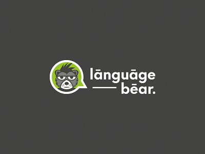 Language Bear brand brandidentity branding brandmark content design flat graphic design illustration language logo logobrand logodesign logomark logotype mark symbol translate vector writing