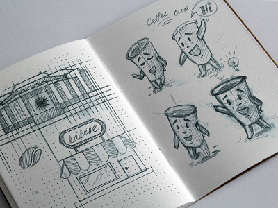 Mr.Chashka Sketch chashka coffee cup design flat mr sketch