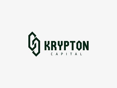 KRYPTON Capital blockchain capital chain crystal fund investment krypton kryptonite logo logotype mark symbol