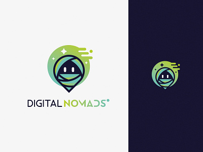 Digital Nomads brand design digital freelance logo logotype mark nomad platform
