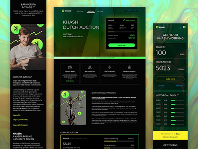 Khash digital branding brand dark digital branging green web design website