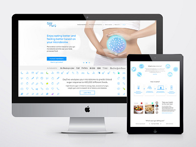 DayTwo website clean layout medical nutrition responsive ui ux web website