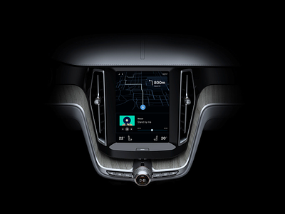 Android Automotive OS - Navigation Concept android automotive concept concept design dashboard gps music player navigation os ui uiux volvo