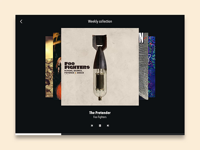 Music player concept albums animation cards collection design foo fighters minimalistic music music album music app music player player ui principle sketch swipe uix ux web weekly